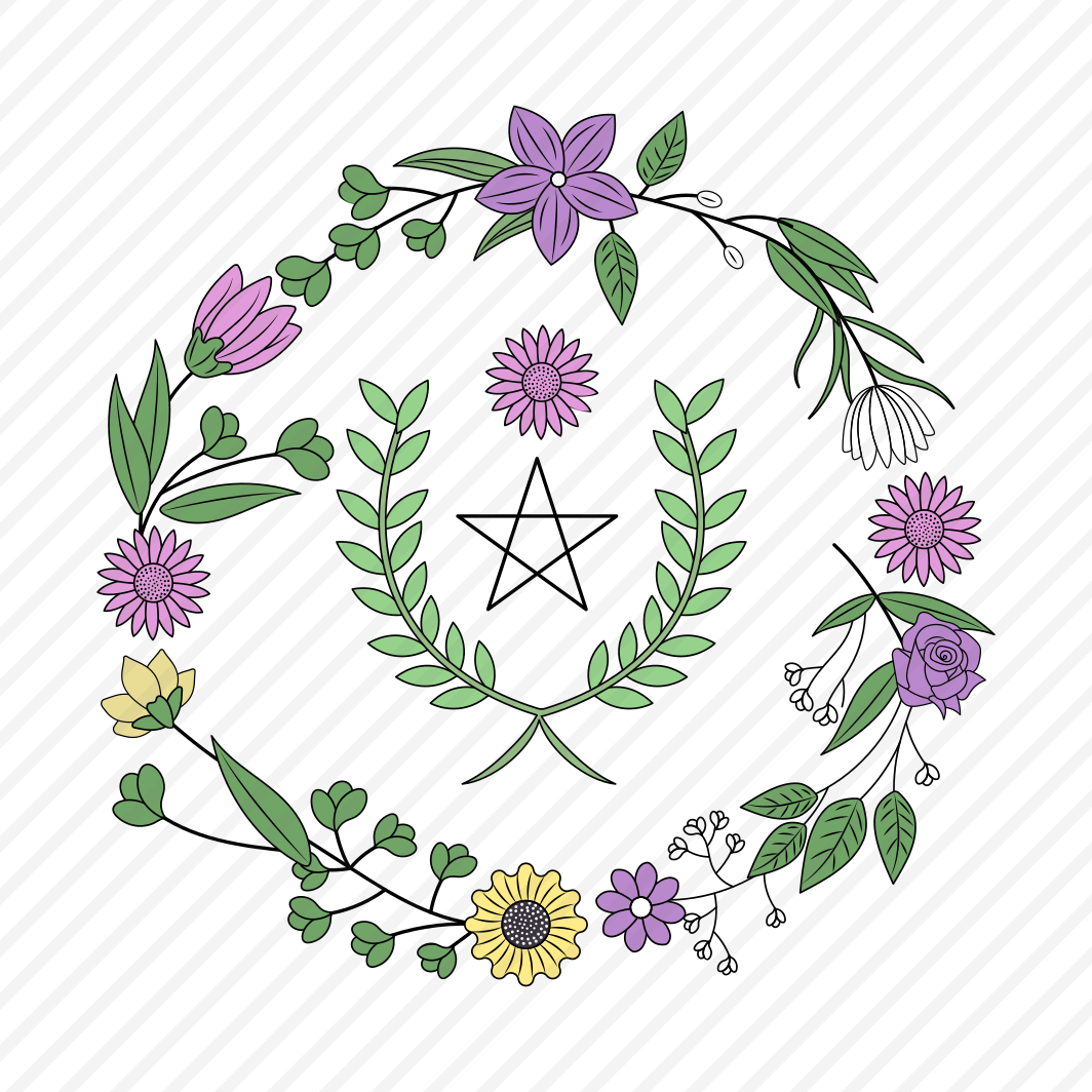 Floral Wreath, Decor, Blooming, Mystical, Leaves preview