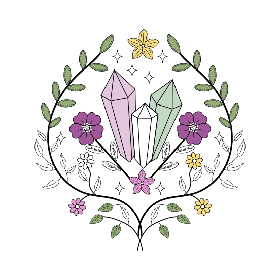 Gemstones, Jewels, Gems, Quartz, Crystals illustration