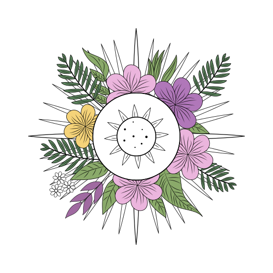 Hibiscus Sun, Sunflower, Floral, Flower, Nature illustration