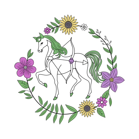 Sagittarius, Archer, Zodiac, Symbol, Constellation illustration