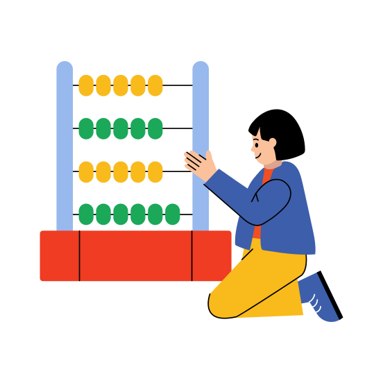 Abacus, Counting Beads, Reckoner, Student, Learning illustration