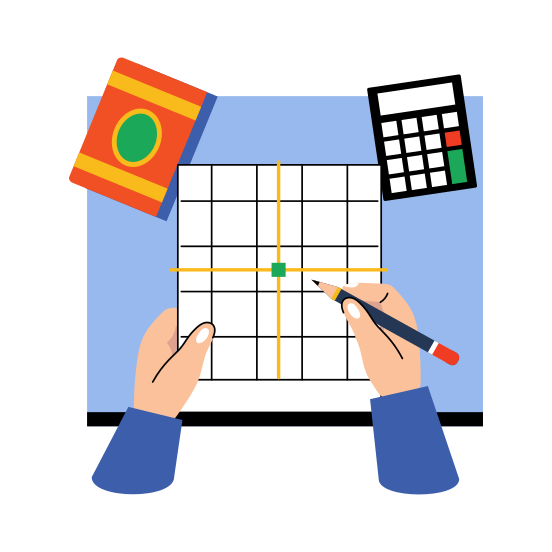 Cartesian Plane, Graph, Homework, Notes, Studying illustration