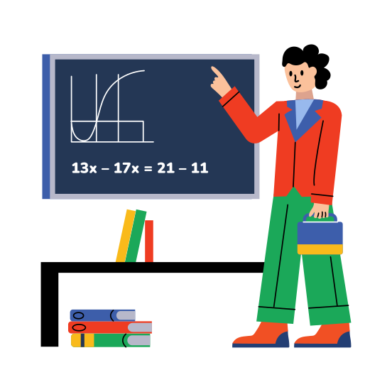 Complex Equation, Teaching, Tutoring, Instructing, Lecture illustration