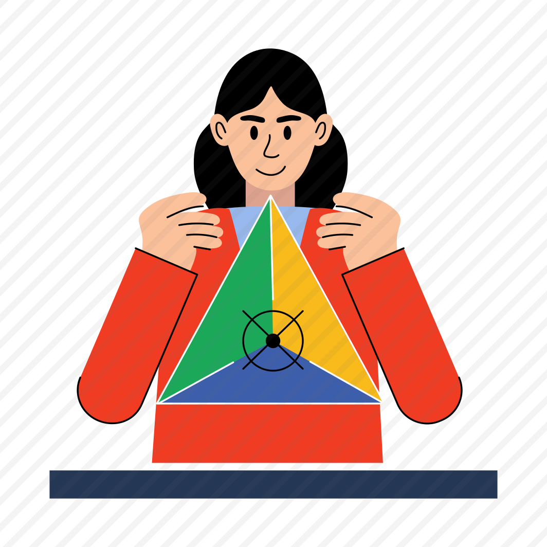 Girl Student, Geometry, Pyramid Shape, Diagram, Pupil, preview