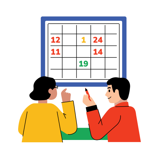 Group Study, Combine Study, Students, Pupils, Learning illustration