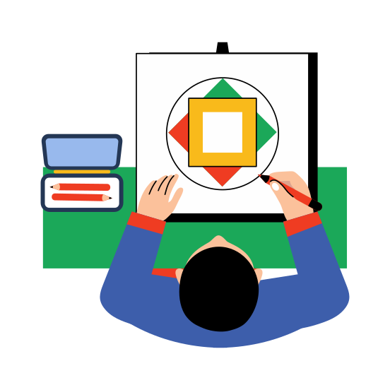 Inscribed Square, Geometry, Diagram, Homework, Studying illustration