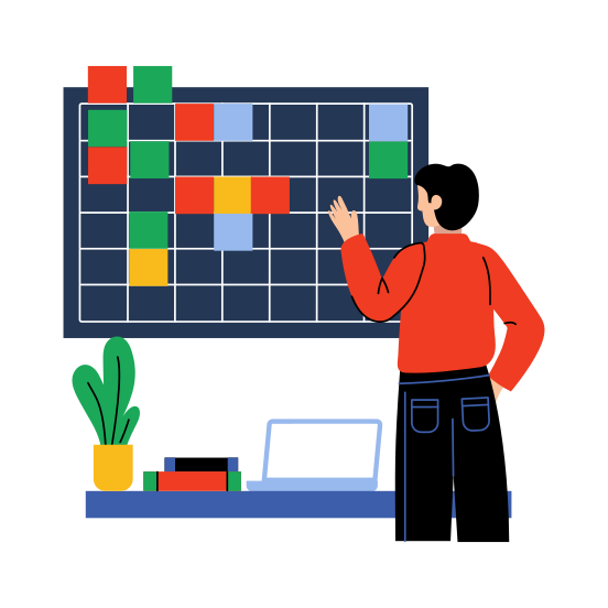 Math Concept, Teaching, Tutoring, Lecture, Lesson illustration