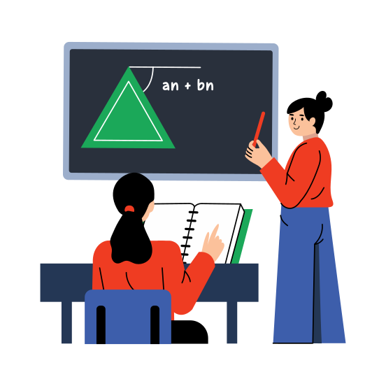 Math Course, Teaching, Tutoring, Lesson, Class illustration