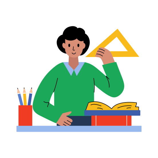 Math Education, Math Scale, Homework, Learning, Studying illustration