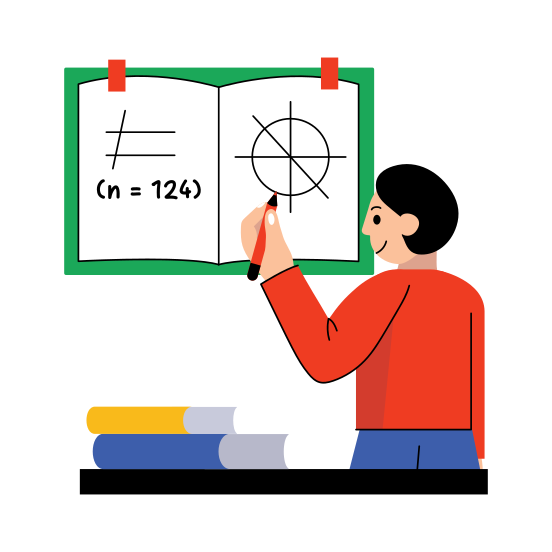 Math Notes, Homework, Solving, Equation, Writing illustration