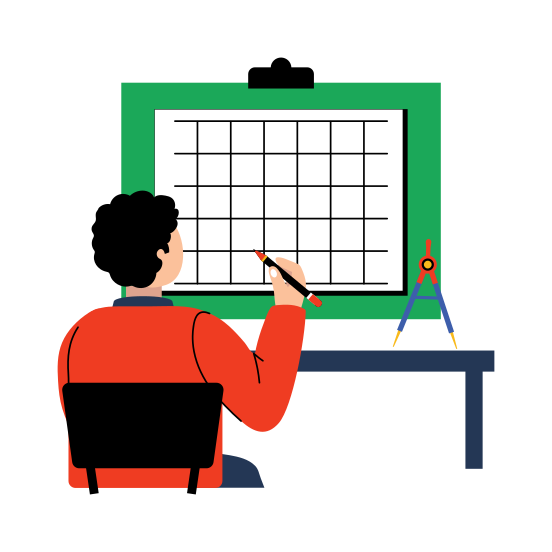 Math Practice, Homework, Graph, Student, Learning illustration