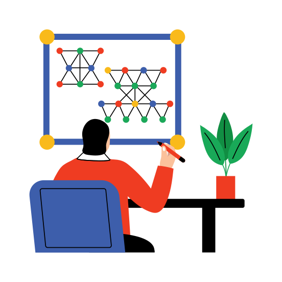 Solving Problem, Practising, Homework, Learning, Studying illustration