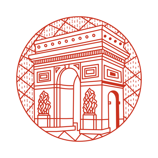 Arc Triumph, Landmark, Building, Structure, Tourism illustration