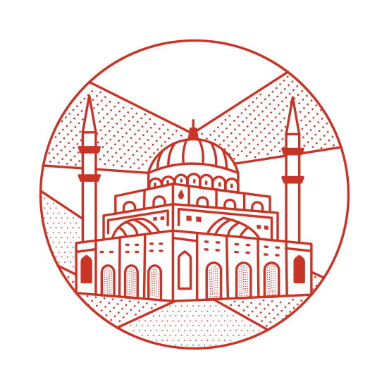 Blue Mosque, Landmark, Building, Monument, Architecture illustration