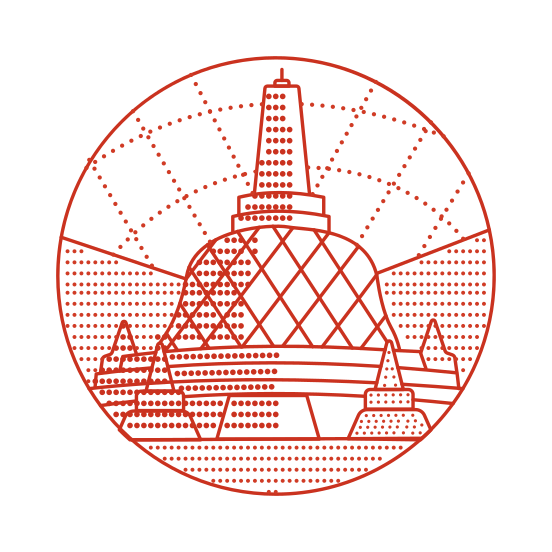 Borobudur Temple, Monument, Landmark, Building, Structure, illustration