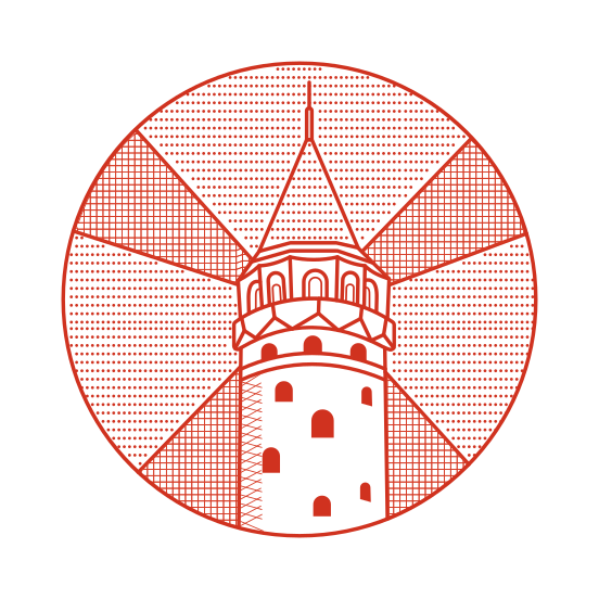 Galata Tower, Structure, Landmark, Building, Monument, illustration