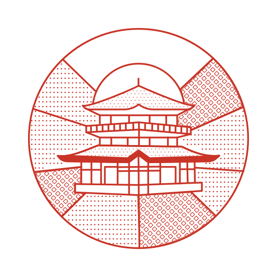 Golden Pavilion, Temple, Landmark, Structure, Architecture illustration