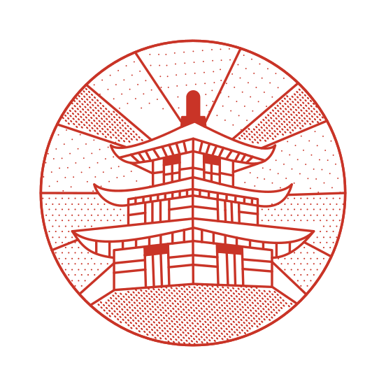 Horyuji Temple, Landmark, Building, Structure, Architecture illustration