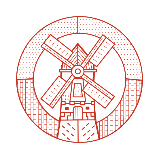 Kinderdijk Mill, Windmill, Landmark, Building, Structure, illustration