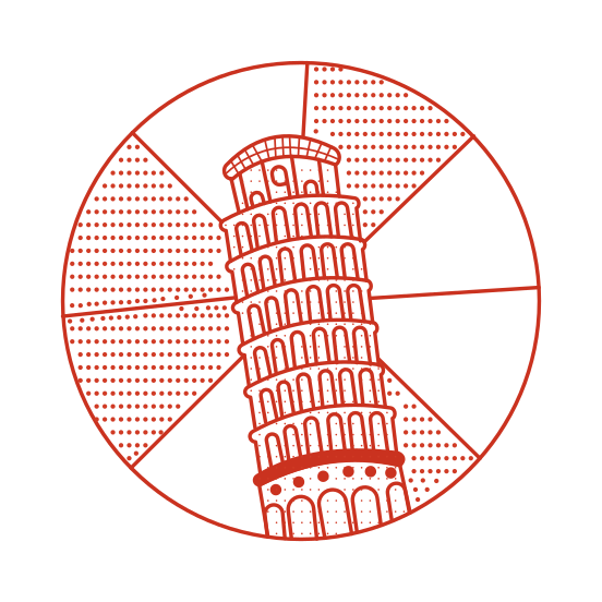 Leaning Tower, Tilted Tower, Landmark, Building, Structure, illustration