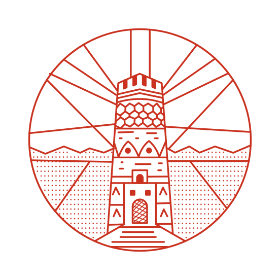 Palace Fort, Tower, Landmark, Monument, Architecture illustration