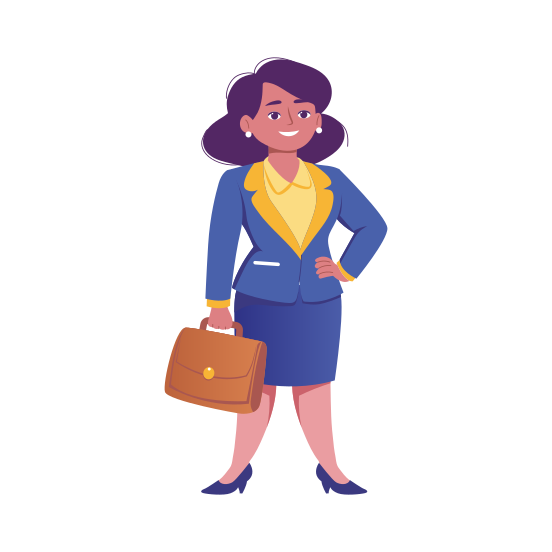 Businesswoman, Boss Lady, Confident, Character, Professional illustration
