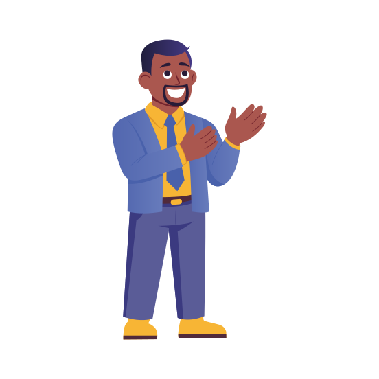 Clapping, Happy, Appreciating, Applauding, Character illustration