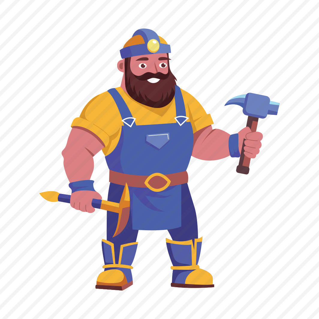 Dwarf Blacksmith, Farrier, Forgeman, Bladesmith, Character, preview