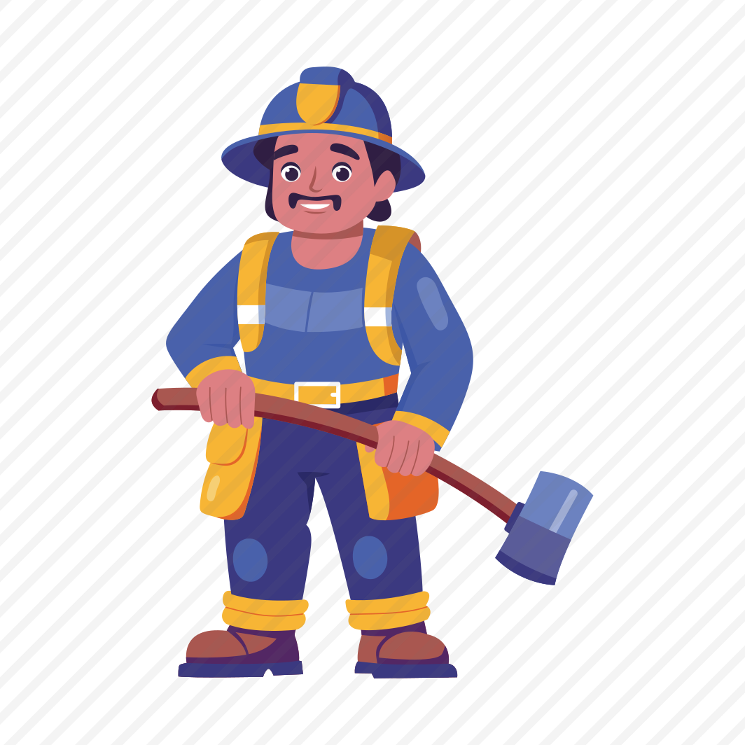 Firefighter, Fireman, Rescue, Emergency, Character preview