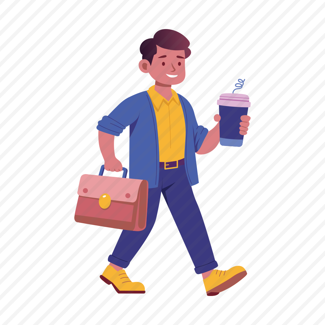 Going Office, Worker, Employee, Happy, Character preview