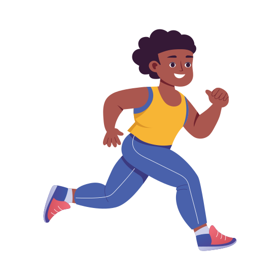 Jogging, Running, Workout, Exercise, Character illustration