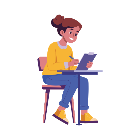 Person Journaling, Writing, Noting, Memo, Character illustration