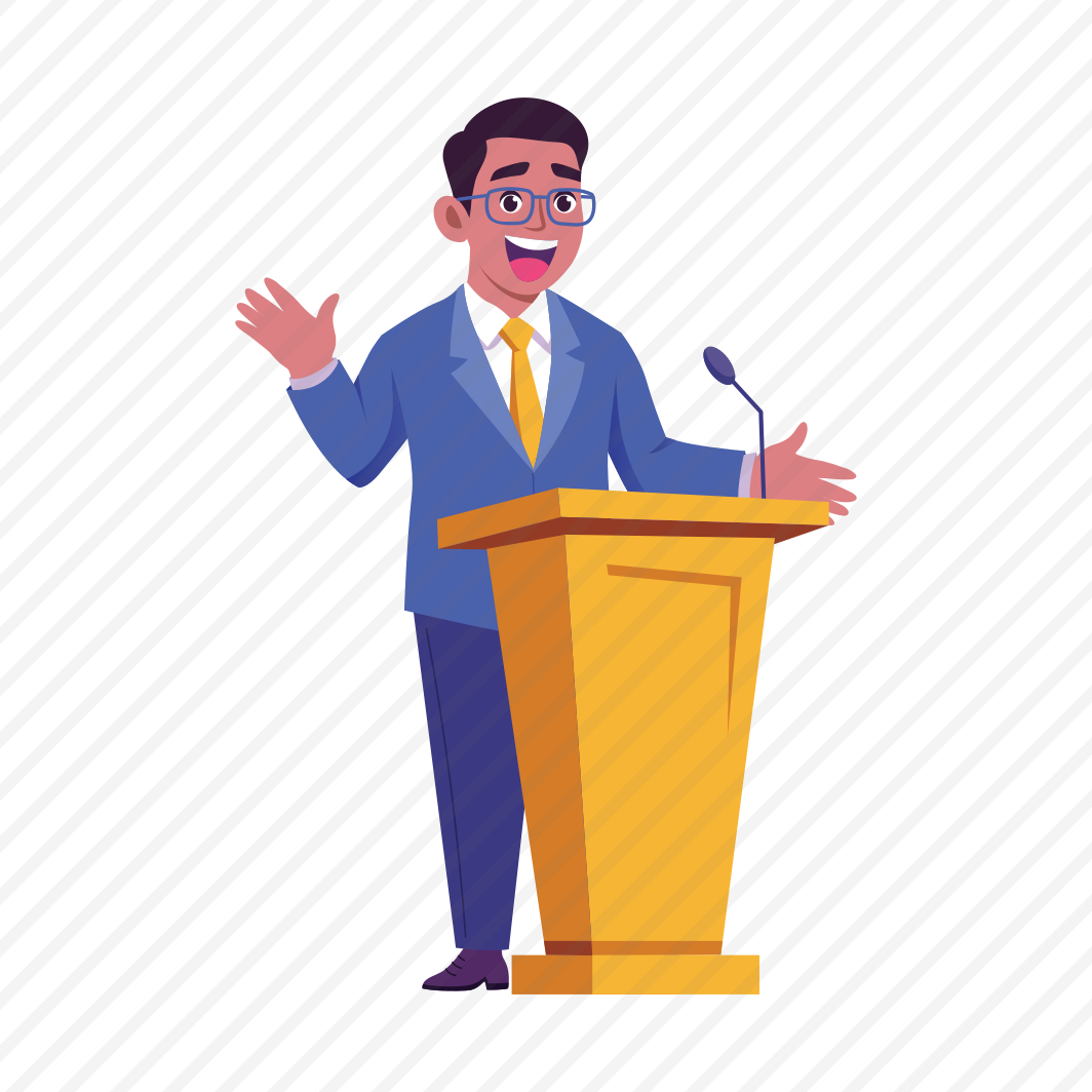 Podium Speaker, Orator, Conference, Conversation, Character preview