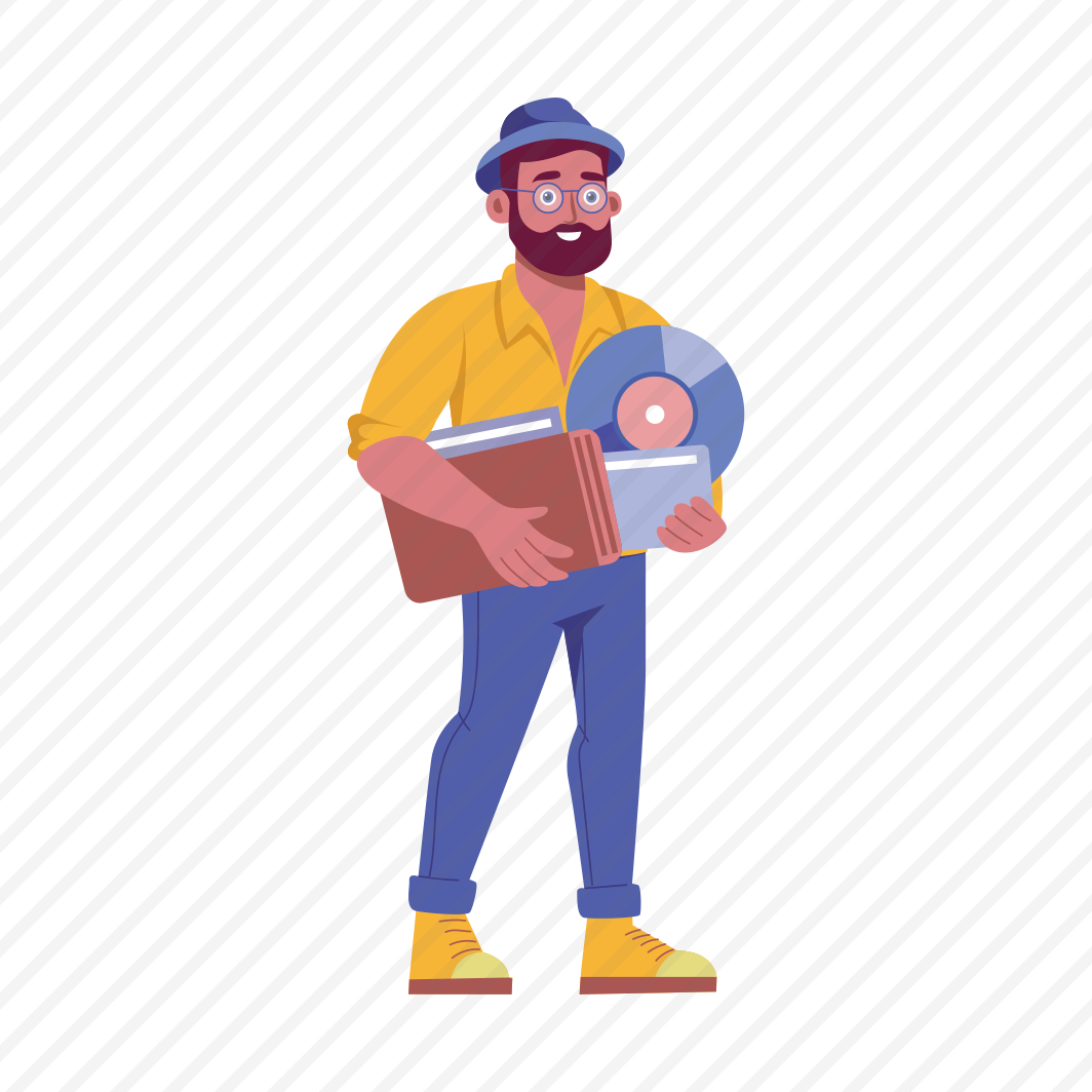 Record Collector, Musician, Artist, Music Enthusiast, Character, preview