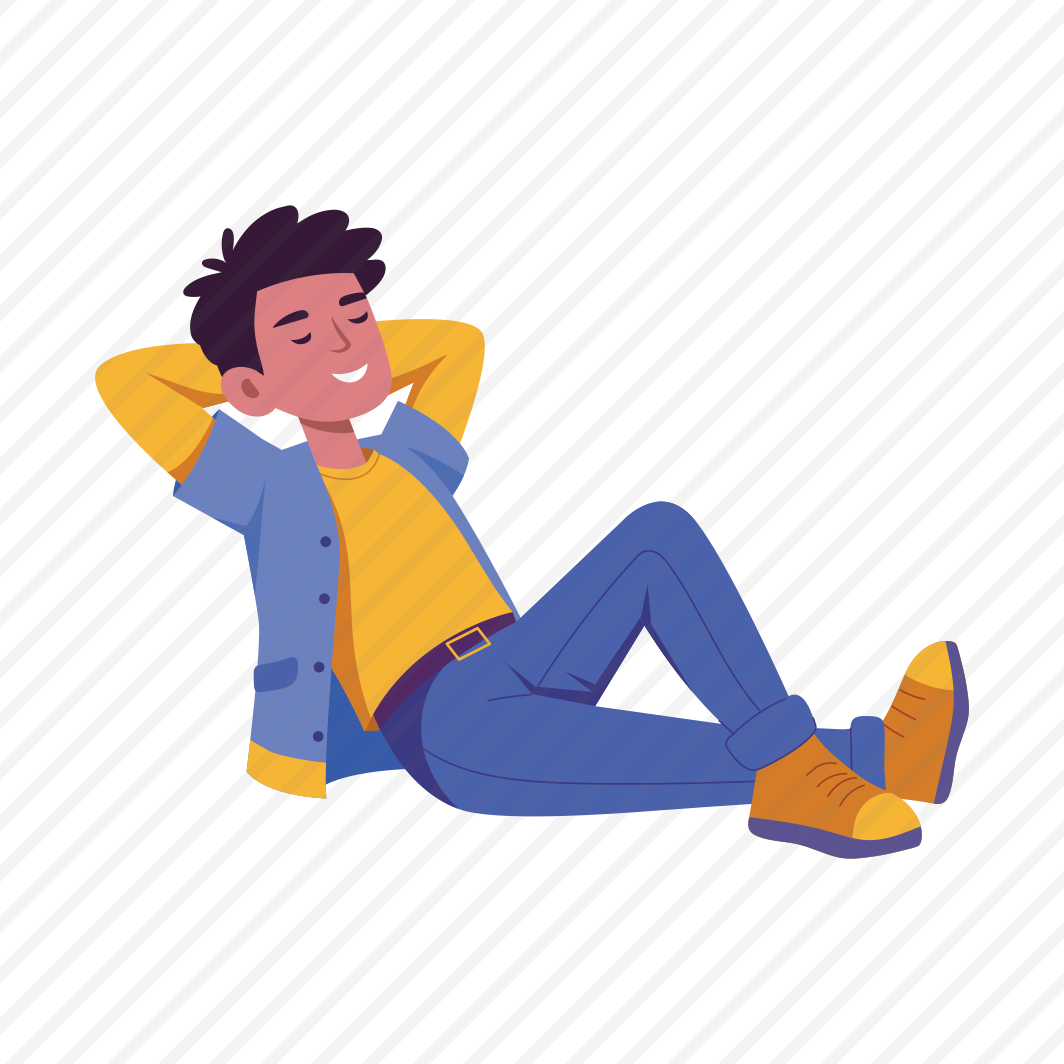 Relaxing, Resting, Happy, Smiling, Character, preview