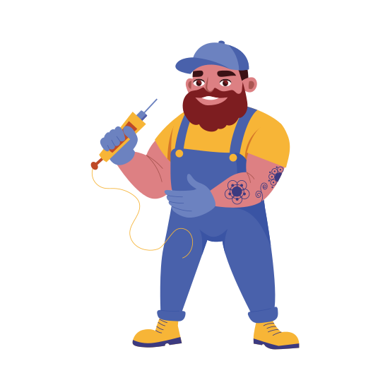 Tattoo Artist, Tattooing, Inkwork, Professional, Character illustration