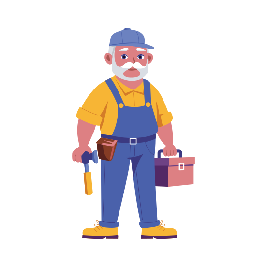 Worker, Handyman, Electrician, Mechanic, Technician, illustration
