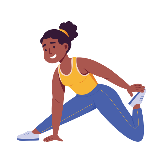 Workout, Exercise, Fitness, Exertion, Stretching illustration