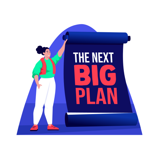 Big Plan, Young Leader, Leadership, Mentorship, Planning illustration