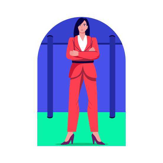 Businesswoman, Boss Lady, Professional, Working, Character illustration