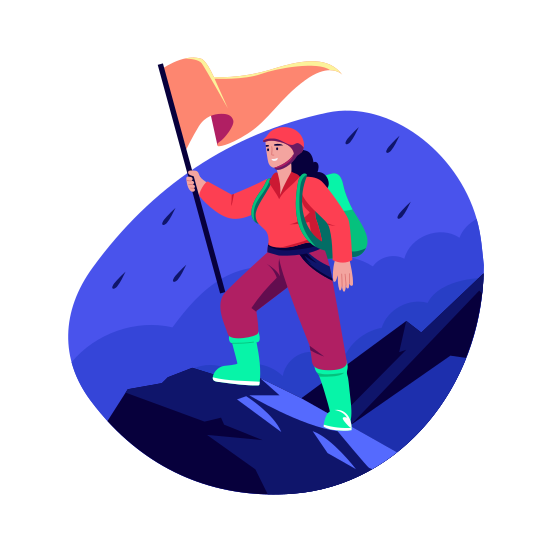 Climbing Mountain, Adventure, Leadership, Leader Mission, Young Leader illustration