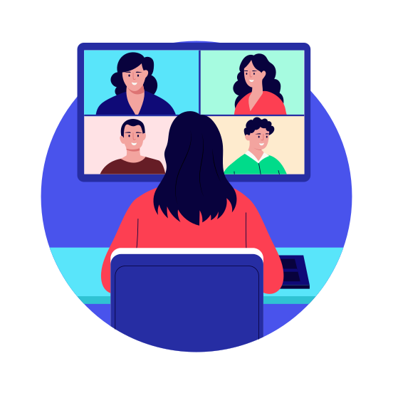 Conference, Video Call, Teleconference, Communication, Meeting illustration
