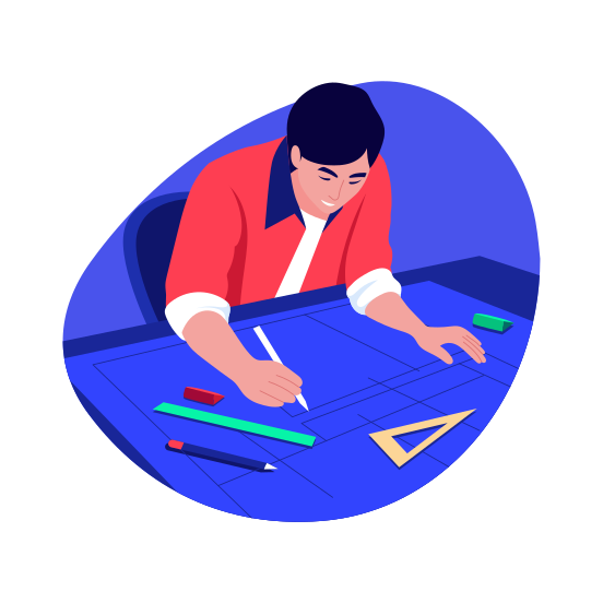 Designing Blueprint, Designing, Map, Drafting, Prototype, illustration