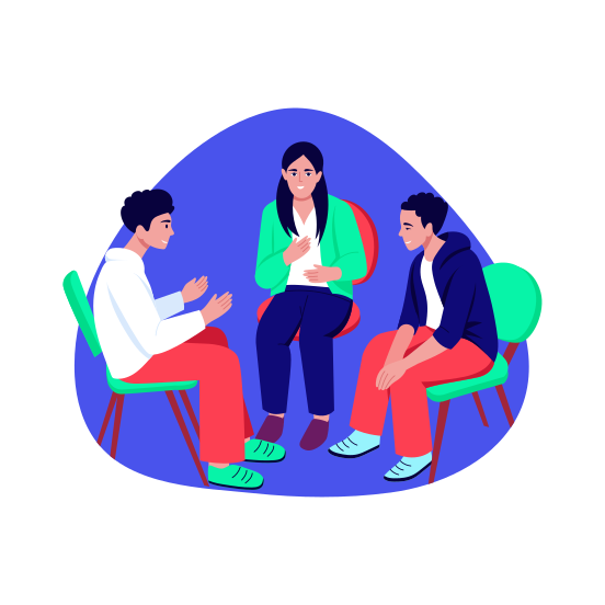 Group Discussion, Meeting, Conversation, Talk, Chat, illustration