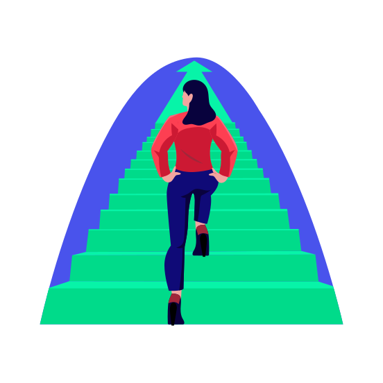 Growth, Development, Improvement, Progress, Climbing, illustration