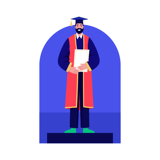 Scholar, Graduate, Convocation, Degree, Graduate Student illustration