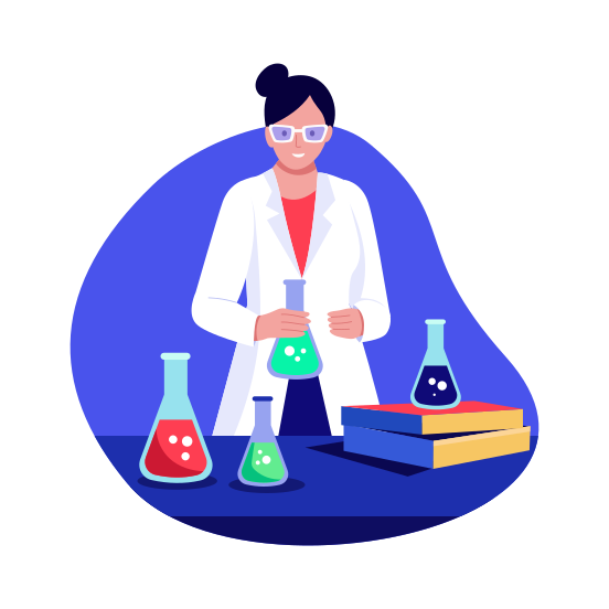 Scientist, Researcher, Lab Worker, Lab Technician, Experiment illustration