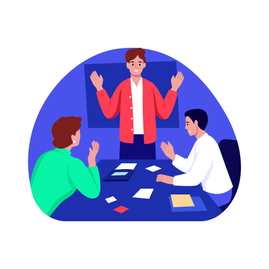 Team Discussion, Meeting, Conversation, Talk, Chat, illustration