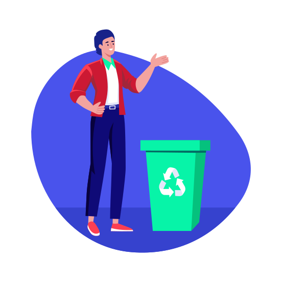 Volunteer Recycle, Trash, Waste, Sustainability, Cleaning illustration