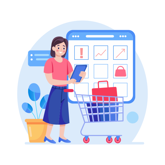 Add To Cart, Buying, Purchasing, Shopping, Retailing illustration